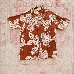 HRH, Men’s Vintage Brown Floral Shirt